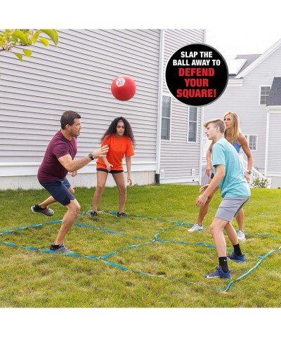 4 Square Game with Court Lines for Outdoor Play in The Backyard Beach Park Fun for All red (1925) $43.13 Floor Games