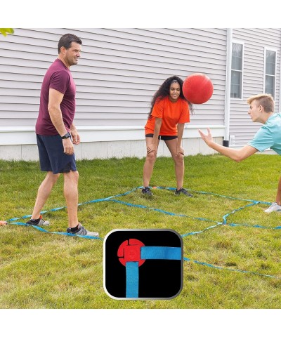 4 Square Game with Court Lines for Outdoor Play in The Backyard Beach Park Fun for All red (1925) $43.13 Floor Games