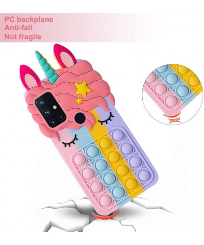 for OnePlus Nord N10 5G with Strap Fidget Toys Stress Relief Phone Case Push Pop Bubble 3D Cartoon Funny Cute Silicone Cover ...