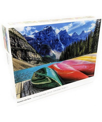 1000 Piece Puzzle for Adults: Mountain Lake Boats Jigsaw Puzzle $21.61 Jigsaw Puzzles