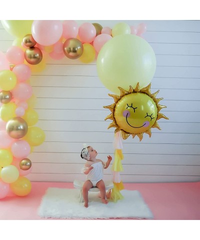 Sun Flower Foil Balloons Smiley Sunshine Sun Aluminum Balloon Birthday Wedding Decoration 26 Inch 5 Pcs $17.09 Kids' Party De...