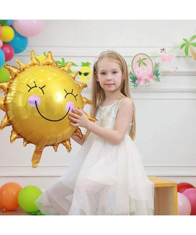 Sun Flower Foil Balloons Smiley Sunshine Sun Aluminum Balloon Birthday Wedding Decoration 26 Inch 5 Pcs $17.09 Kids' Party De...