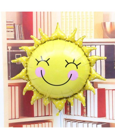 Sun Flower Foil Balloons Smiley Sunshine Sun Aluminum Balloon Birthday Wedding Decoration 26 Inch 5 Pcs $17.09 Kids' Party De...