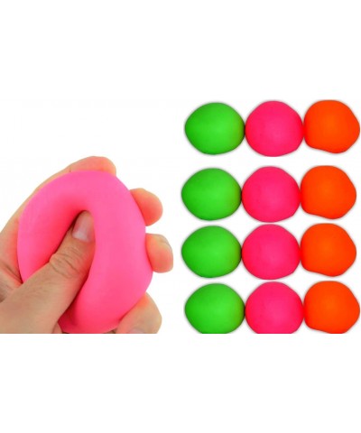 Stretchy Ball Assorted Colors (Pack of 12) by JA-RU | Stress Release Anxiety Hand Therapy Add Autism Tactile Doug Ball for Ki...