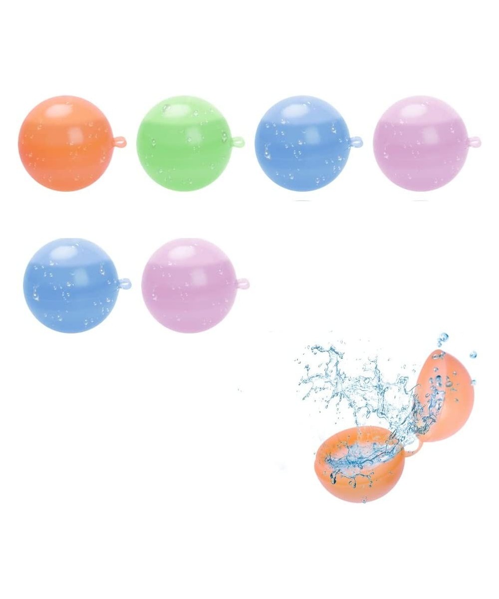 Reusable Water Balloons Silicone Quick Fill Easy Sealing Water Balloons Reusable Water Bomb Splash Balls for Pool Summer Outd...