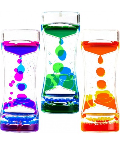 Liquid Motion Bubbler Timer Pack of 3 Hourglass Liquid Bubbler Sensory Toys ADHD Fidget Toy Anxiety Autism Toys Calm Relaxing...