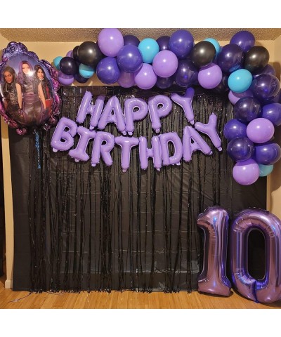 Large 10 Balloon Number Purple 40 Inch Helium Foil Number 1 & 0 Balloons Self Inflating with Confetti Balloons for Girls Wome...