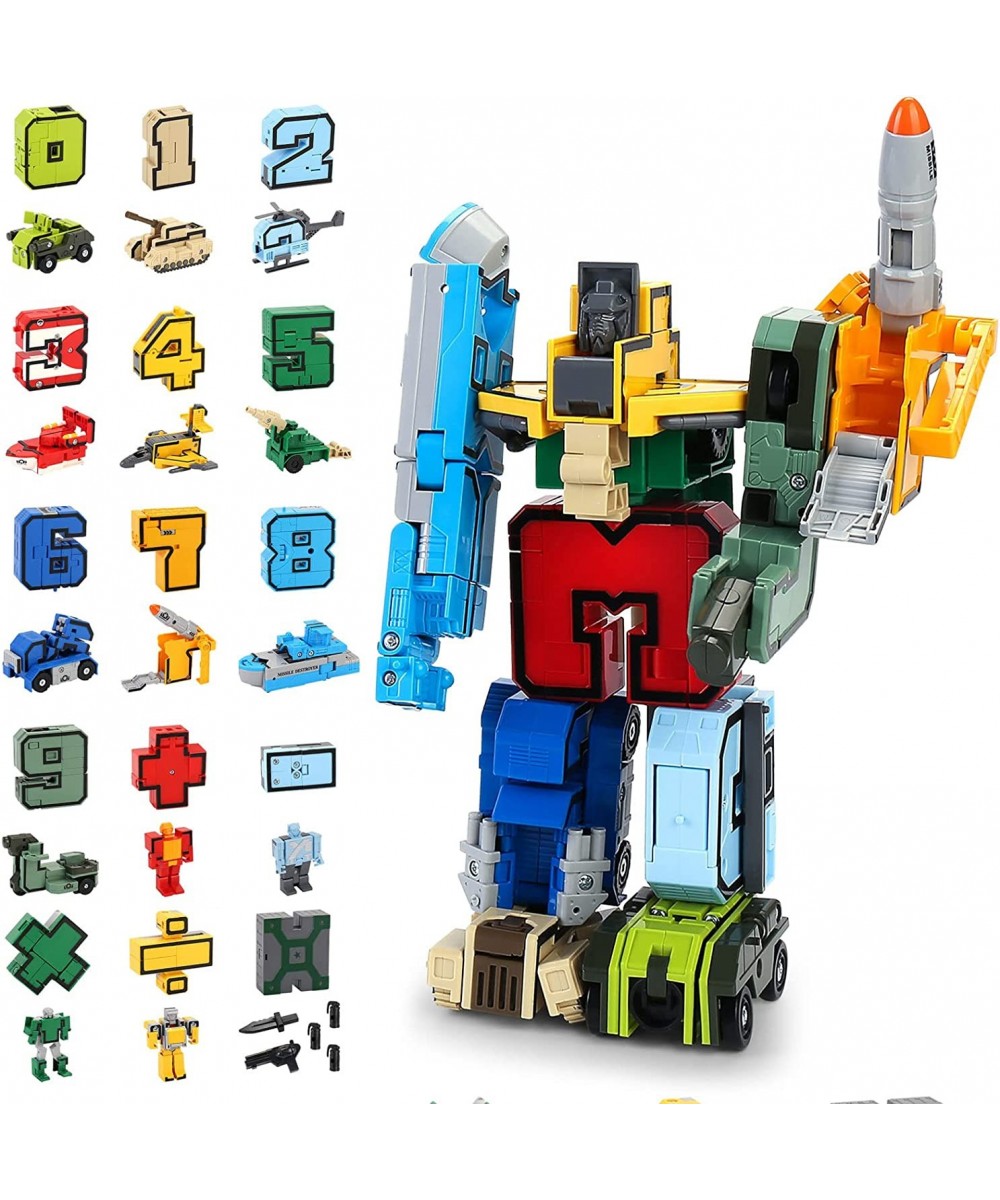 Number Robots Transformers 15 in 1 Number Robot Block Math Toy for Kids Action Figure Learning Toys Classroom Education Numbe...