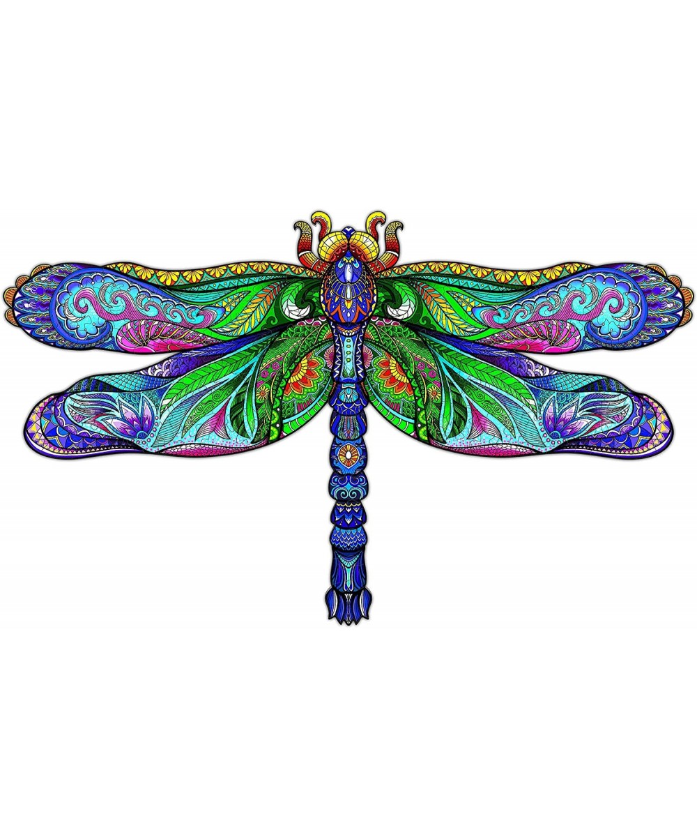 Wooden Jigsaw Puzzles-Wooden Puzzle Adult Unique Shape Advanced Big Dragonfly Wooden Jigsaw Puzzle for Adult Best Gift for Ad...