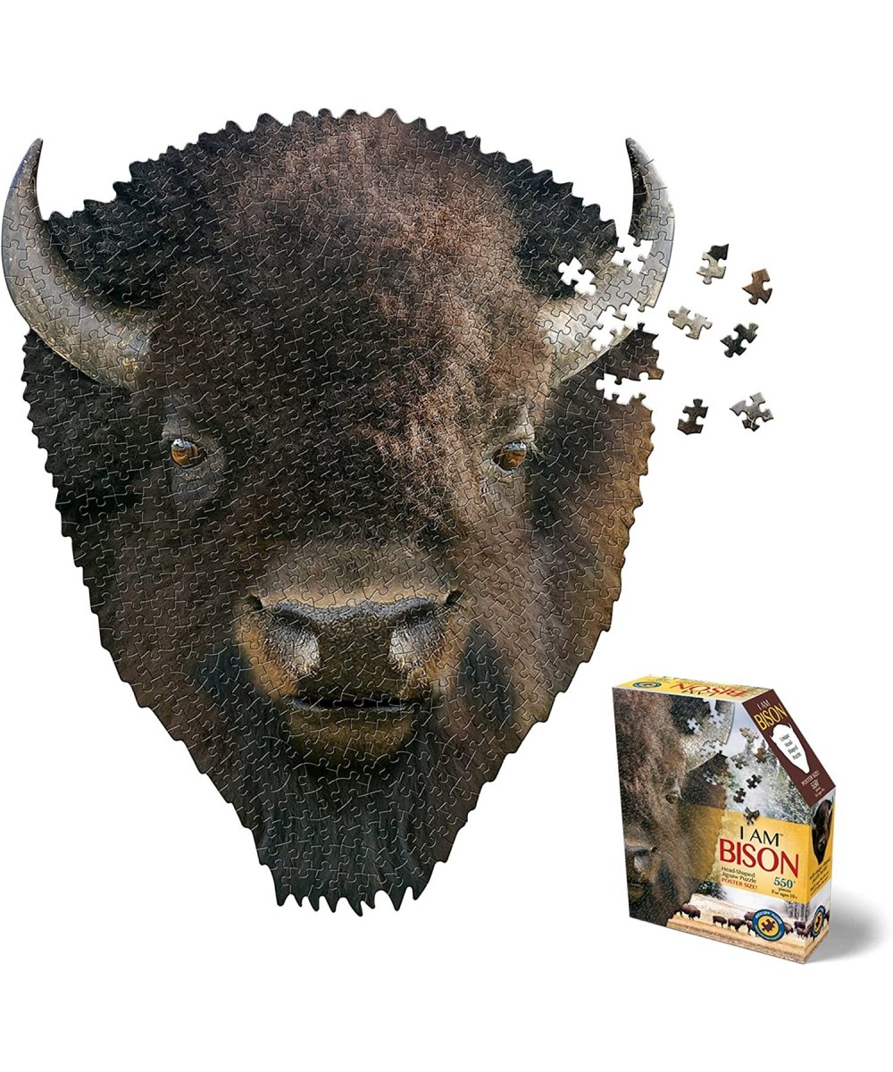 BISON 550 Piece Jigsaw Puzzle For Ages 10 and up - 3011 - Unique Animal-Shaped Border Poster Size Challenging Random Cut Five...