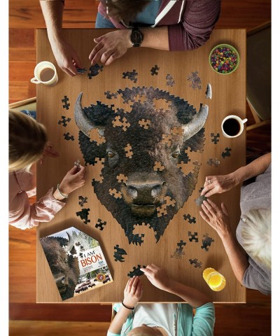 BISON 550 Piece Jigsaw Puzzle For Ages 10 and up - 3011 - Unique Animal-Shaped Border Poster Size Challenging Random Cut Five...