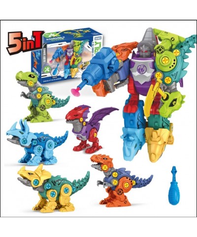 Dinosaur Toys for 3 4 5 6 7 8 Year Old Boys Girls 5 in 1 Take Apart Dinosaur Toys for Kids Learning Educational Building Cons...