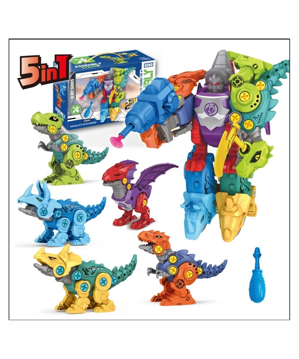 Dinosaur Toys for 3 4 5 6 7 8 Year Old Boys Girls 5 in 1 Take Apart Dinosaur Toys for Kids Learning Educational Building Cons...