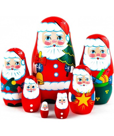 Christmas Santa Nesting Dolls 7 pcs - Santa Claus Christmas Decoration Doll Gifts Ideas $59.98 Nesting Dolls