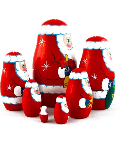 Christmas Santa Nesting Dolls 7 pcs - Santa Claus Christmas Decoration Doll Gifts Ideas $59.98 Nesting Dolls