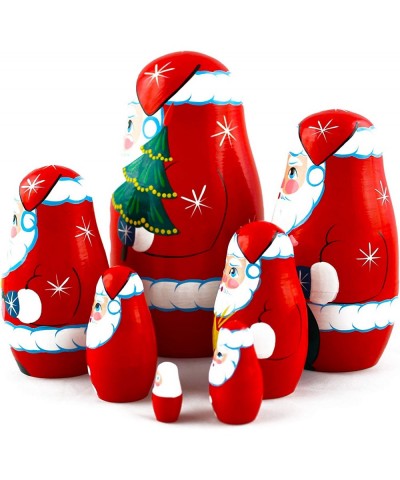 Christmas Santa Nesting Dolls 7 pcs - Santa Claus Christmas Decoration Doll Gifts Ideas $59.98 Nesting Dolls