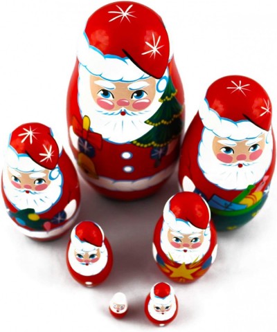 Christmas Santa Nesting Dolls 7 pcs - Santa Claus Christmas Decoration Doll Gifts Ideas $59.98 Nesting Dolls