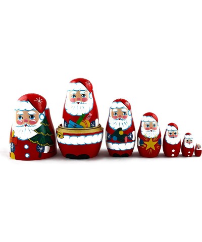 Christmas Santa Nesting Dolls 7 pcs - Santa Claus Christmas Decoration Doll Gifts Ideas $59.98 Nesting Dolls