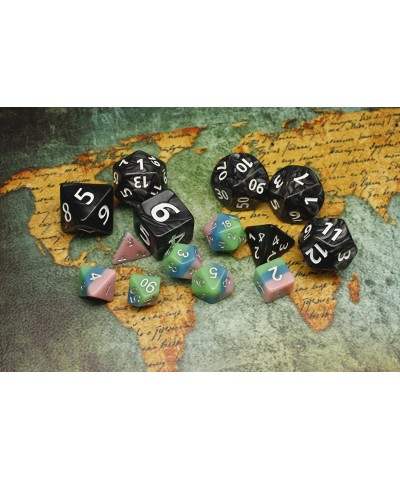 Dice- DND Dice Set 25mm RPG Dice for Dungeons and Dragons D&D Pathfinder MTG Role Playing Dice Giant Black Polyhedral Dice wi...