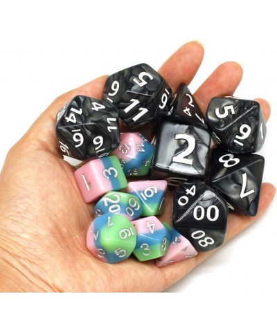 Dice- DND Dice Set 25mm RPG Dice for Dungeons and Dragons D&D Pathfinder MTG Role Playing Dice Giant Black Polyhedral Dice wi...