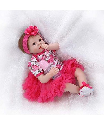 Reborn Baby Girl Dolls Realistic 22 Inch Eyes Open Handmade Weighted Vinyl Silicone Newborn Baby Doll Children Gifts $83.42 D...