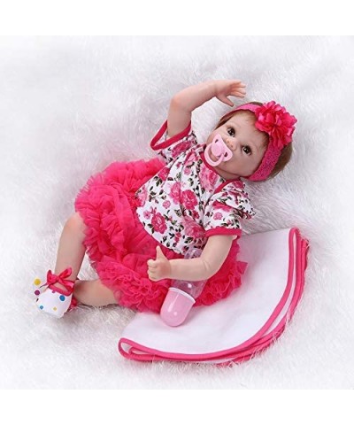 Reborn Baby Girl Dolls Realistic 22 Inch Eyes Open Handmade Weighted Vinyl Silicone Newborn Baby Doll Children Gifts $83.42 D...