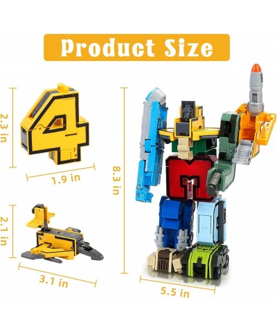 Number Robots Transformers 15 in 1 Number Robot Block Math Toy for Kids Action Figure Learning Toys Classroom Education Numbe...