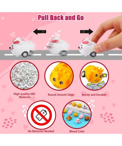 Valentine's Day Animals Pull Back Cars Set 28PCS Mini Friction Powered Vehicle for Kids Valentine Party Favors Easter Egg Hun...