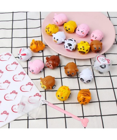 Valentine's Day Animals Pull Back Cars Set 28PCS Mini Friction Powered Vehicle for Kids Valentine Party Favors Easter Egg Hun...