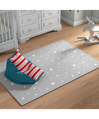 Extra Large Baby Play Mat - 4FT x 6FT Non-Toxic Foam Puzzle Floor Mat for Kids & Toddlers (Grey/White Star) $89.82 Puzzle Pla...