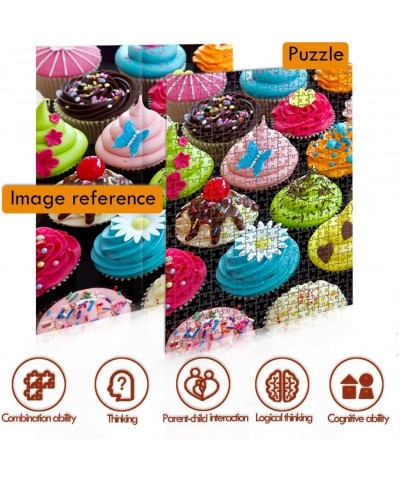 500 Pieces Assorted Cupcake Jigsaw Puzzle for Adults and Kids Big Size Gift Idea $23.63 Jigsaw Puzzles