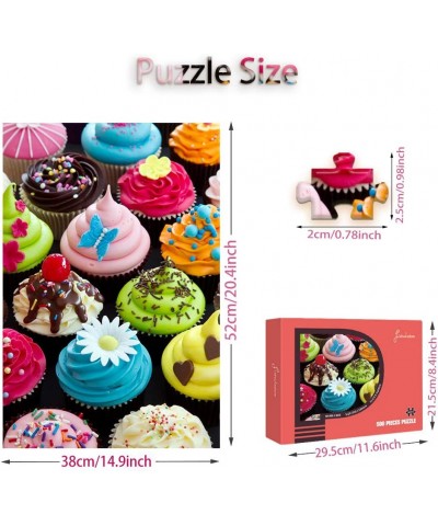 500 Pieces Assorted Cupcake Jigsaw Puzzle for Adults and Kids Big Size Gift Idea $23.63 Jigsaw Puzzles