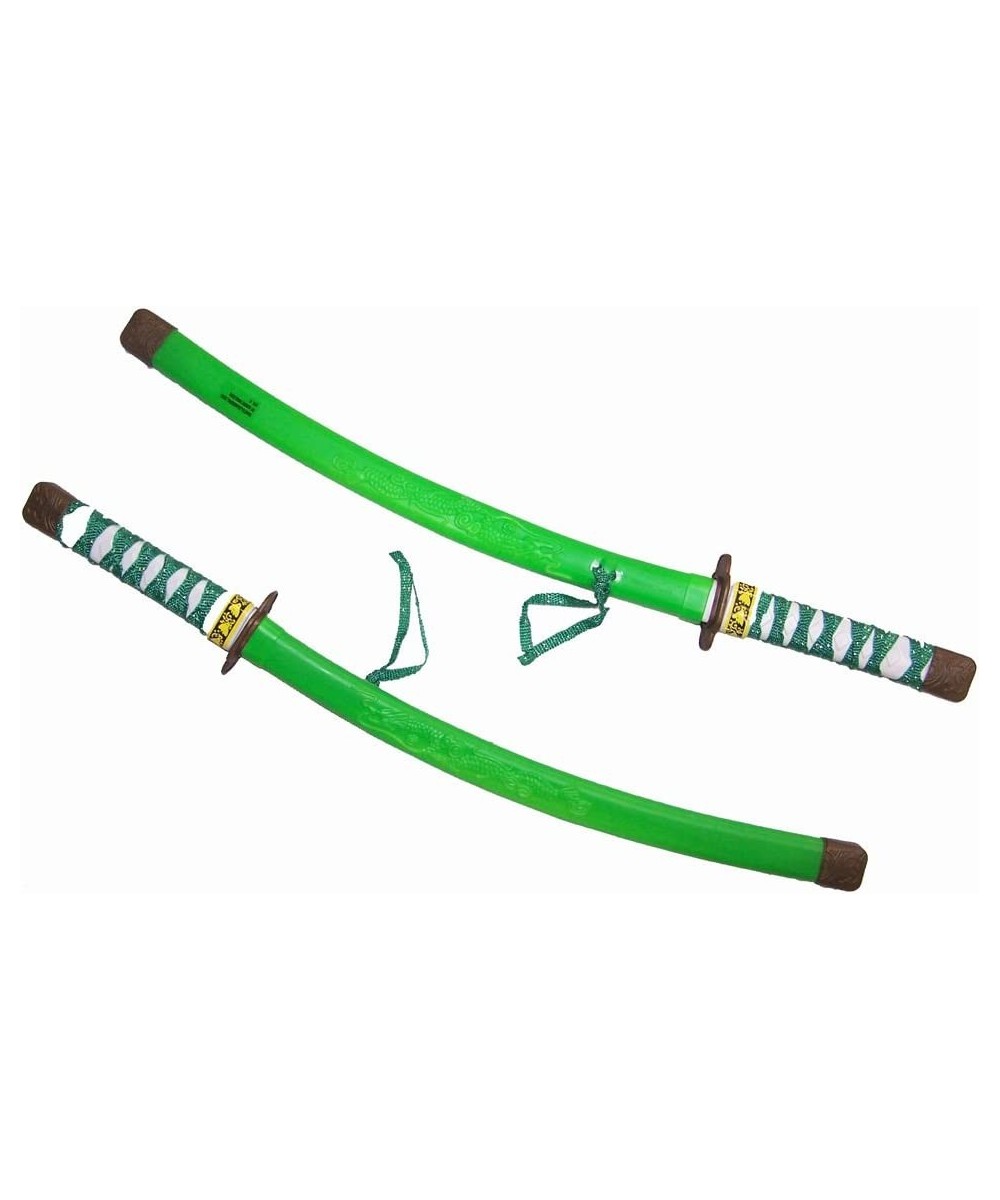 2 Green Color 24 Inch Plastic Dragon Ninja Toy Play Swords $18.94 Kids' Dress-Up Accessories