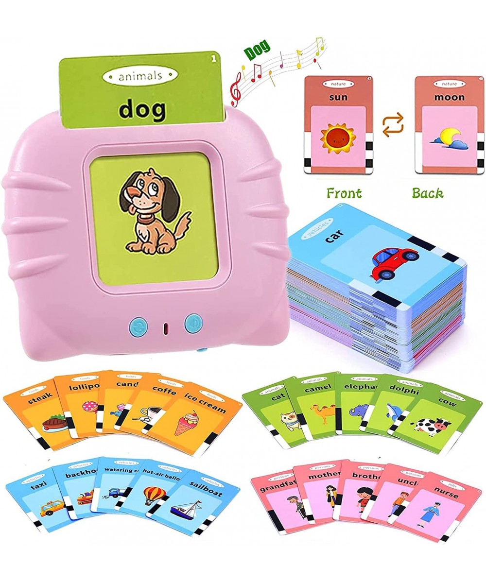 Educational Toddler Toy Flashcards Device 112PCS Double-Sided Illustrations Words Audible Preschool Learning Flash Cards Read...