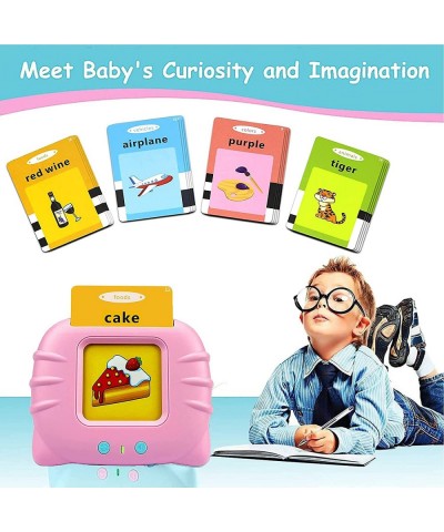 Educational Toddler Toy Flashcards Device 112PCS Double-Sided Illustrations Words Audible Preschool Learning Flash Cards Read...