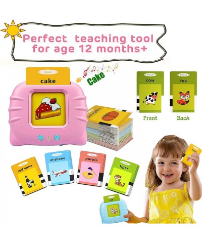 Educational Toddler Toy Flashcards Device 112PCS Double-Sided Illustrations Words Audible Preschool Learning Flash Cards Read...