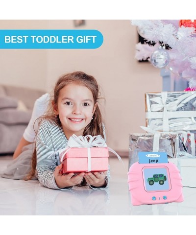 Educational Toddler Toy Flashcards Device 112PCS Double-Sided Illustrations Words Audible Preschool Learning Flash Cards Read...