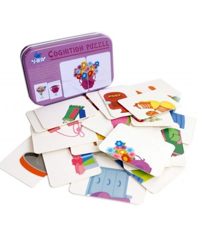 Baby Infant 32pcs Flash Card Jigsaw cognition Puzzle Shape Matching Puzzle Cognitive Learning Early Education Card Learning T...