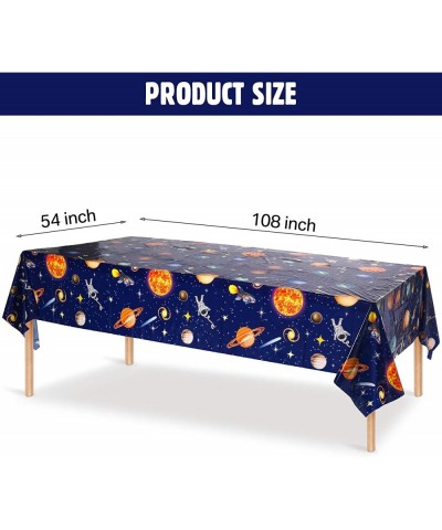 Outer Space Tablecloth Decorations Plastic Solar System Table Cover Planet Design for Kids Outer Space Theme Birthday Party D...