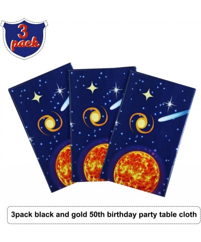 Outer Space Tablecloth Decorations Plastic Solar System Table Cover Planet Design for Kids Outer Space Theme Birthday Party D...