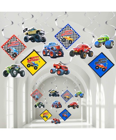 20 Pieces truck Birthday Party Favors truck Hang Swirl Decorations Set Includes 20 truck Themed Hang Swirls in 10 Styles truc...