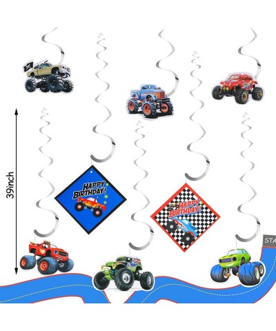 20 Pieces truck Birthday Party Favors truck Hang Swirl Decorations Set Includes 20 truck Themed Hang Swirls in 10 Styles truc...