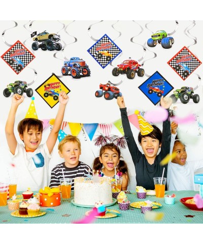 20 Pieces truck Birthday Party Favors truck Hang Swirl Decorations Set Includes 20 truck Themed Hang Swirls in 10 Styles truc...