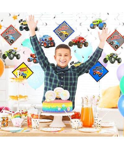 20 Pieces truck Birthday Party Favors truck Hang Swirl Decorations Set Includes 20 truck Themed Hang Swirls in 10 Styles truc...