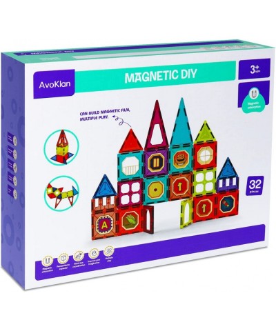 Magnetic Tiles for Kids 3D Magnet Tiles Kids Building Blocks for Toddlers STEM Educational Construction Colorful Magnetic Toy...