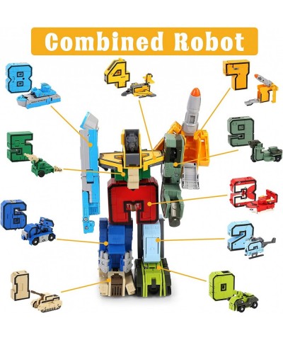 Number Robots Transformers 15 in 1 Number Robot Block Math Toy for Kids Action Figure Learning Toys Classroom Education Numbe...