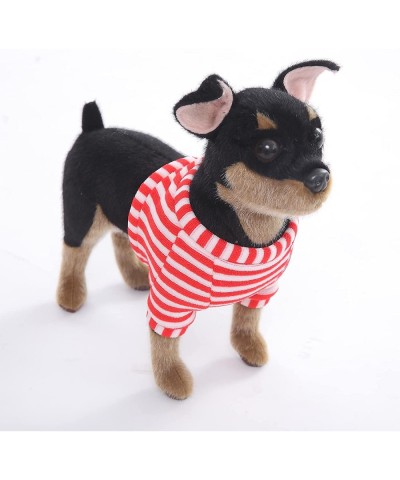 10 inch Doberman Pinscher Dog Stuffed Animal - Black and Tan Lifelike & Realistic Plush Toy Puppy Dog Standing Present Gift $...