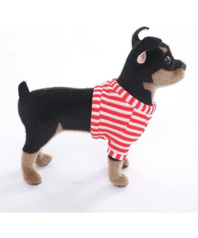 10 inch Doberman Pinscher Dog Stuffed Animal - Black and Tan Lifelike & Realistic Plush Toy Puppy Dog Standing Present Gift $...