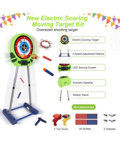 Electric Scoring Target for Kids Shooting Games Moving Target with 2 Toys Guns/40 Bullet/2 Glasses Birthday Xmas Gift Toys fo...