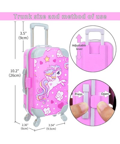 29 Pcs American 18 Inch Girl Doll Clothes and Accessories Travel Suitcase Set Designed for 18" Girl Dolls Including Pillow Su...